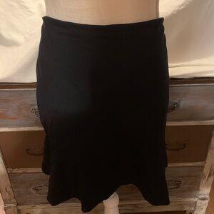 Classic Lined Black Pencil Skirt for Women